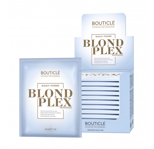 Обесцвечивающий порошок Blond Plex с аминокомплексом – «BOUTICLE Blond Plex Powder Bleach» 12*30 гр